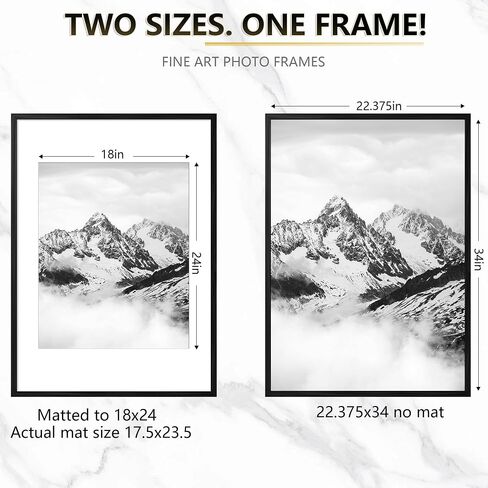24x36 Poster Frame Silver – Aluminum Poster Frames 24 x 36 Inches with Real Glass, Large Metal Photo Frames for Wall Display Vertical & Horizontal in Saudi Arabia