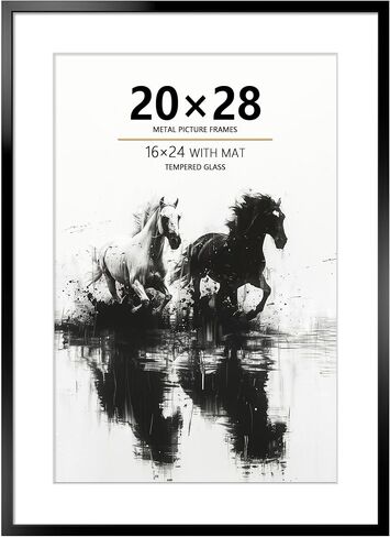 24x36 Poster Frame Silver – Aluminum Poster Frames 24 x 36 Inches with Real Glass, Large Metal Photo Frames for Wall Display Vertical & Horizontal in Saudi Arabia