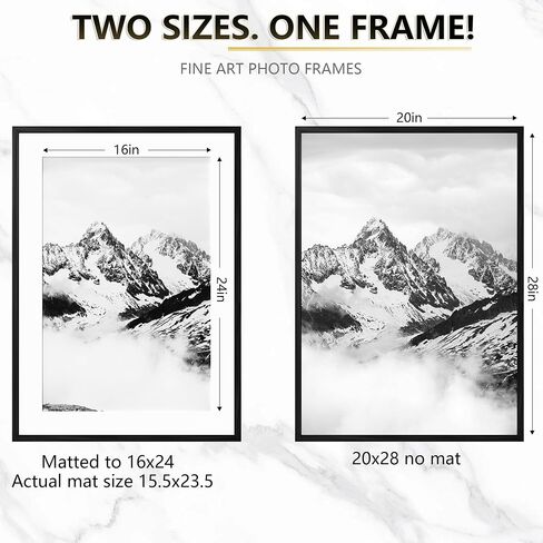 24x36 Poster Frame Silver – Aluminum Poster Frames 24 x 36 Inches with Real Glass, Large Metal Photo Frames for Wall Display Vertical & Horizontal in Saudi Arabia