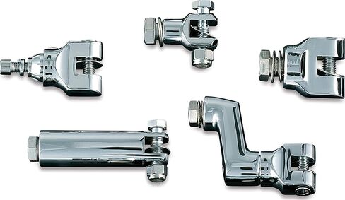 Kuryakyn 8061 Motorcycle Foot Control Component: Short Magnum Footpeg Mounts with 1/2"-13 Mounting Bolts, Chrome, 1 Pair in Saudi Arabia