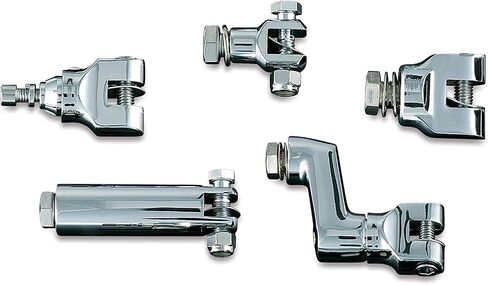 Kuryakyn 8061 Motorcycle Foot Control Component: Short Magnum Footpeg Mounts with 1/2"-13 Mounting Bolts, Chrome, 1 Pair in Saudi Arabia