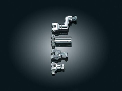 Kuryakyn 8061 Motorcycle Foot Control Component: Short Magnum Footpeg Mounts with 1/2"-13 Mounting Bolts, Chrome, 1 Pair in Saudi Arabia