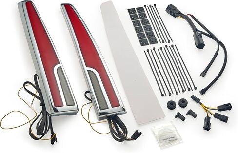 LED Calade ™ Tail Lights for Tri Glide Motorcycles - Chrome مع عدسة حمراء in Saudi Arabia