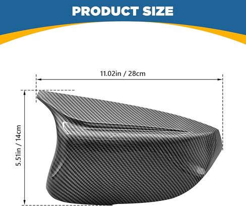 TOPUS Pair Side Mirror Cover for Infiniti Q50 Q60 Q70 QX30 QX50 Q50L 2014-2020 Ox Horn Style Infiniti accessories Rear View Mirror Housing 963744GAOH 963734GAOH Carbon Fiber in Kuwait
