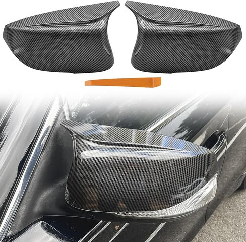 TOPUS Pair Side Mirror Cover for Infiniti Q50 Q60 Q70 QX30 QX50 Q50L 2014-2020 Ox Horn Style Infiniti accessories Rear View Mirror Housing 963744GAOH 963734GAOH Carbon Fiber in Kuwait