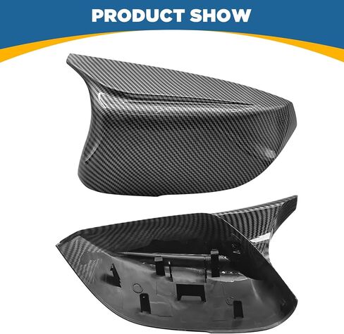 TOPUS Pair Side Mirror Cover for Infiniti Q50 Q60 Q70 QX30 QX50 Q50L 2014-2020 Ox Horn Style Infiniti accessories Rear View Mirror Housing 963744GAOH 963734GAOH Carbon Fiber in Kuwait