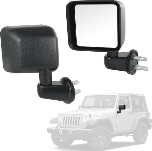 Door Mirror Left Driver Side and Right Passenger Side Replacement For Jeep Wrangler JK 2007-2017, Replace CH1320271 CH1321271 in Saudi Arabia