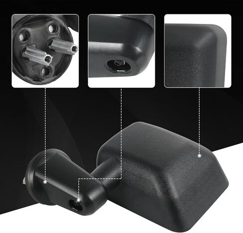 Door Mirror Left Driver Side and Right Passenger Side Replacement For Jeep Wrangler JK 2007-2017, Replace CH1320271 CH1321271 in Saudi Arabia
