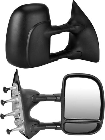 PZ Towing Mirrors Replacement Fit for 1999-2007 F-250 F-350 F-450 F-550 SUPER DUTY, POWER HEATED,SMOKE SIGNAL,BLACK (PAIR SET) in Saudi Arabia