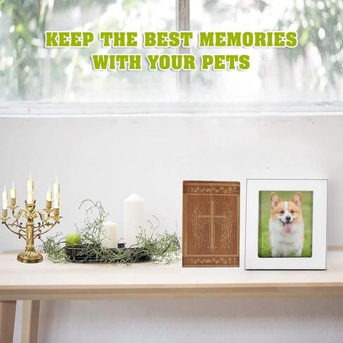 Handmade Wooden Cremation Urn for Ashes with Cross Engraving 24 Cubic Inch Pet Human Urns Funeral Memorial Keepsake Casket Box for Adults, Children, Pets (Cats, Dogs) in Saudi Arabia