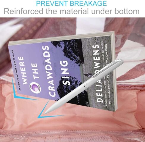 UFNDC Clear Backpack for Women and Men, Heavy Duty PVC Backpacks, See Through Transparent Bookbag - Purple in Kuwait