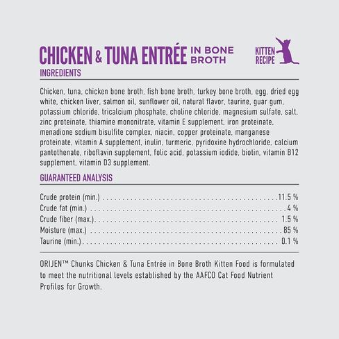 ORIJEN Chunks Chicken & Tuna Entrée for Kittens, 3oz in Saudi Arabia