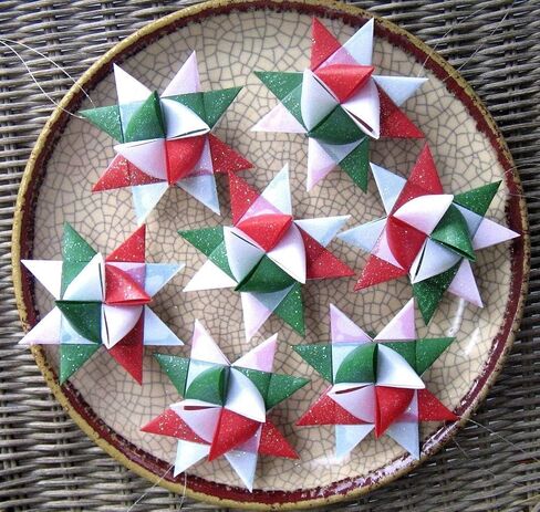 1/4" Red, Green, White Holiday~ Paper Strips for German, Froebel, Moravian Stars & Weaving in Saudi Arabia