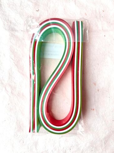 1/4" Red, Green, White Holiday~ Paper Strips for German, Froebel, Moravian Stars & Weaving in Saudi Arabia