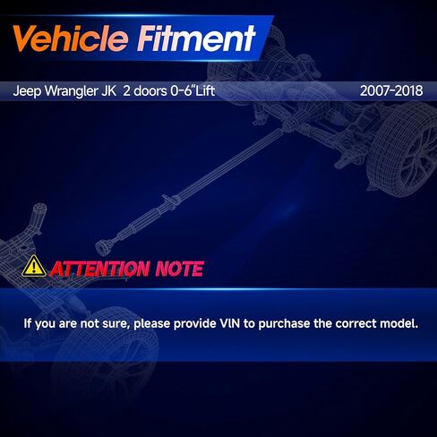 52123911AA Rear Drive Shaft Prop Shaft Driveshaft Assembly [31.79'' -28.64'']Fit for Jeep Wrangler JK 2 doors 2007-2018 0-6“Lift in Saudi Arabia