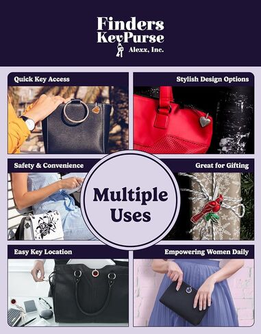 Women’s Bag Charm Key Finder, Car Keychain Hook, Cute Purse Organizer & Tote Bag Accessories, Gifts for Mom - Slim Pickings in Saudi Arabia