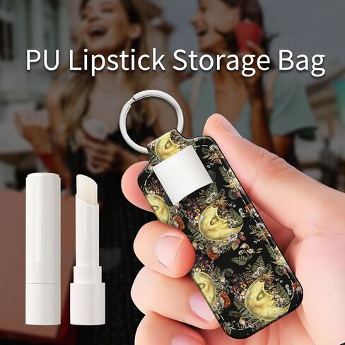 حامل سلسلة مفاتيح Chapstick للمراهقين ، حقيبة بلسم الشفاه الصغيرة مع مقطع - مستمتعة بتخزين مستمتعة (غروب الشمس الجميل) in Kuwait