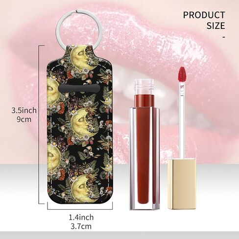 حامل سلسلة مفاتيح Chapstick للمراهقين ، حقيبة بلسم الشفاه الصغيرة مع مقطع - مستمتعة بتخزين مستمتعة (غروب الشمس الجميل) in Kuwait