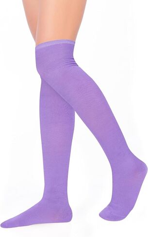 Benefeet Sox Colorful Solid Thigh High Socks Over the Knee Socks for Women Girls Tall Long Cotton Warm Novelty Boot Stockings in Saudi Arabia