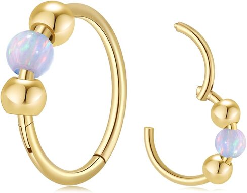 مجموعة خاتم الأنف kvekstio opal للنساء ، أنف الحاجز المصنوع من الفولاذ المقاوم للصدأ المجوهر in Saudi Arabia