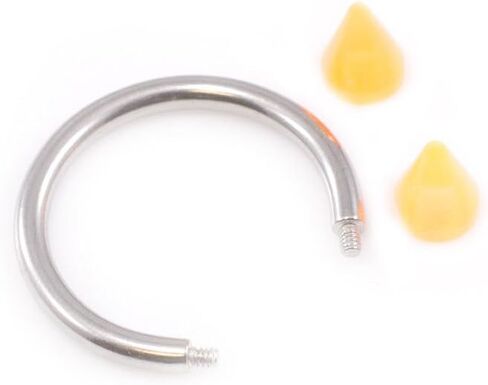 BodyJewelryOnline Pair of Horseshoe with Acrylic Spike end 10g Made of Surgical Steel in Saudi Arabia