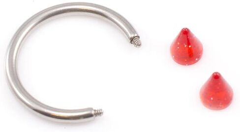 BodyJewelryOnline Pair of Horseshoe with Acrylic Spike end 10g Made of Surgical Steel in Saudi Arabia