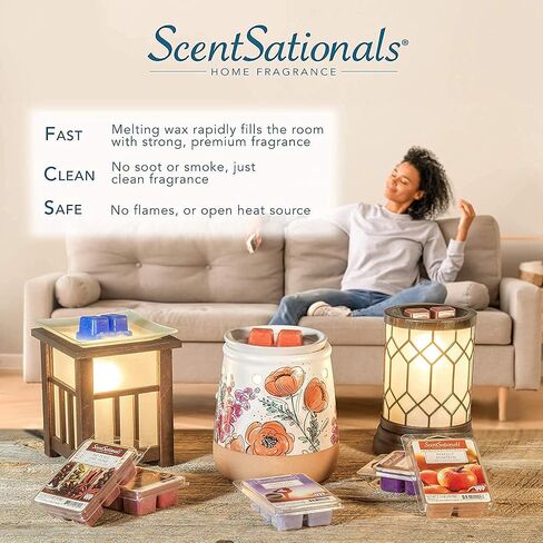 Scentsationsals Wax Melt أكثر دفئًا ، Wax Wax Wax لذوبان الشمع المعطرة - Victor - شمع الشمع لمكعبات العطور والفطائر in Saudi Arabia