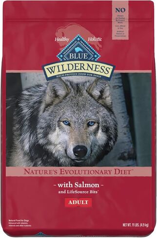 Blue Buffalo Wilderness Adult High-Protein Dry Dog Food with Real Salmon, Grain-Free, Made in the USA with Natural Ingredients, Salmon, 4.5-lb. Bag in Saudi Arabia