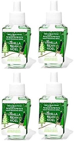 Bath and Body Works 4 Pack Vanilla Bean Noel Wallflowers Fragrance Refill 0.8 Oz. in Saudi Arabia