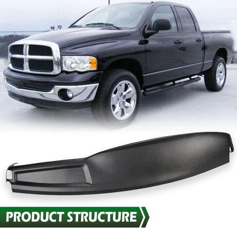 LQI Dashboard Cover, Compatible with Dodge Ram 1500 2002-2005/Dodge Ram 2500 3500 2003-2005, Dash Bezel Panel, Gray in Saudi Arabia