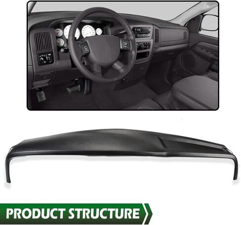 LQI Dashboard Cover, Compatible with Dodge Ram 1500 2002-2005/Dodge Ram 2500 3500 2003-2005, Dash Bezel Panel, Gray in Saudi Arabia