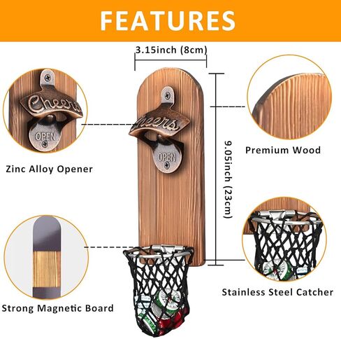 هدايا للرجال والأب، فتاحة زجاجات بيرة كرة البلياردو مثبتة على الحائط مع الماسك، هدايا بيرة فريدة للرجال وصديقها الجد الزوج العم، ملحقات البلياردو مثالية لديكور غرفة البلياردو in Kuwait