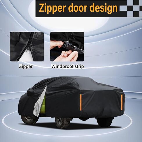Waterproof All Weather Truck Cover | Heavy-Duty UV Protection | Custom Fit for Toyota Tacoma/Tundra, Chevy Silverado 1500, Ford Ranger & More 2005-2023 Models 230Inch in Kuwait