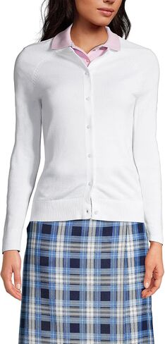 Lands' End School Uniform Young Women's Cotton Modal Cardigan Sweater in Saudi Arabia
