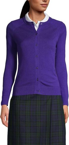 Lands' End School Uniform Young Women's Cotton Modal Cardigan Sweater in Saudi Arabia