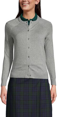 Lands' End School Uniform Young Women's Cotton Modal Cardigan Sweater in Saudi Arabia