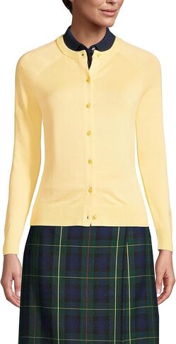 Lands' End School Uniform Young Women's Cotton Modal Cardigan Sweater in Saudi Arabia