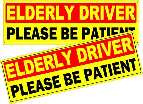 2 Pack Miss Kiss Funny Elderly Driver Magnet for Car, Senior Driver Sign, Senior Citizen Prank Sign for Grandma and Grandpa, Gag Joke Gifts for Women Men (Black - 2 Pack) in Saudi Arabia
