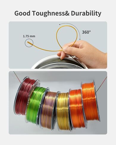 Silk PLA Filament 1.75mm, Clog-Free Shiny Silk Pink Magenta 1kg Spool (2.2lbs), Dimensional Accuracy +/- 0.03 mm in Kuwait