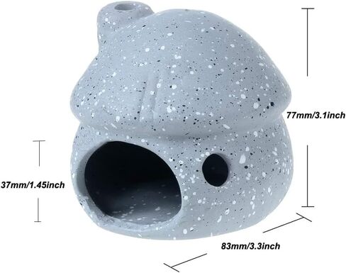 RUIAN Ceramic Jar Aquarium Decorations Fish Tank Hideout Cave Cute Pot Aquarium Accessories Decor Ornaments for Cichlid, Small Fish, Shrimp to Play Hide Breed Habitat (White) in Saudi Arabia