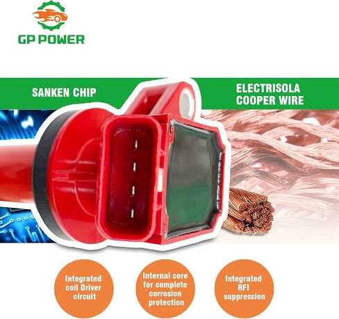 Coil Coil 90919-02239 90919T2002 90919-02262 90080-19015 UF247 UF-247 C1249 مجموعة من 4 compAdible مع Toyota Celica Corolla Matrix Mr2Spyder CHVROLET PRIZM VIBE in Saudi Arabia