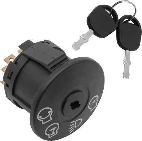 Caltric Rotary Ignition Switch Compatible with John Deere LA125 LA130 LA140 LA145 LA150 LA155 LA165 LA175 S100 S120 S130 S140 S160 S170 S180 S220 X167 X167R in Saudi Arabia