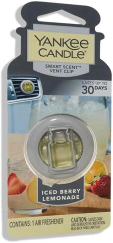 Yankee Candle Smart Car Vent Clip Air Freshener that Last up 30 days (Iced Berry Lemonade, 1 Pack) in Saudi Arabia