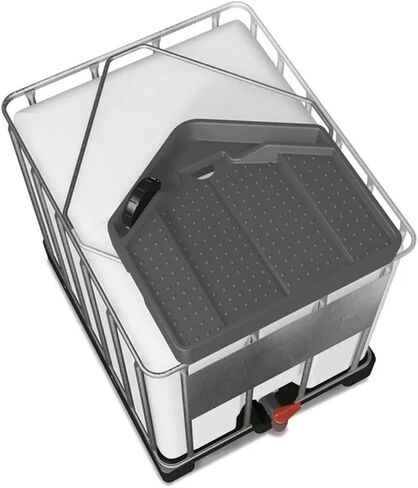 DENIOS® IBC Tote Funnel - Premium IBC Funnel chemically Resistant Polyethylene in Grey – 1x - Large - Made in USA in Kuwait
