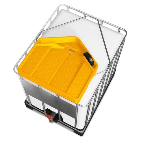 DENIOS® IBC Tote Funnel - Premium IBC Funnel chemically Resistant Polyethylene in Grey – 1x - Large - Made in USA in Kuwait