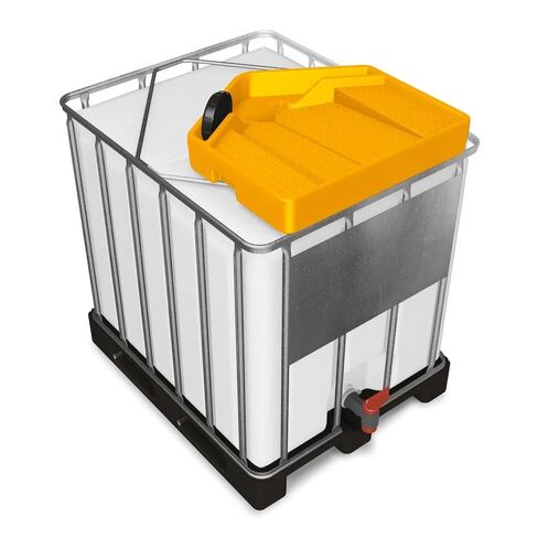 DENIOS® IBC Tote Funnel - Premium IBC Funnel chemically Resistant Polyethylene in Grey – 1x - Large - Made in USA in Kuwait