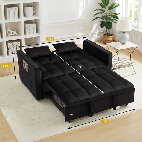 سرير أريكة Loveseat القابل للتحويل للمساحات الصغيرة ، وأريكة السحب 3 في 1 مع تصميم حديث (رمادي) in Saudi Arabia