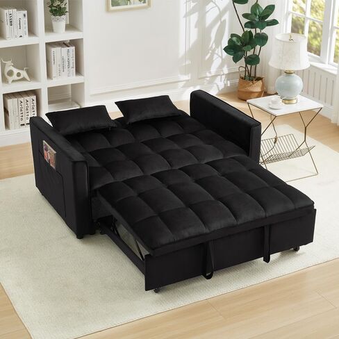 سرير أريكة Loveseat القابل للتحويل للمساحات الصغيرة ، وأريكة السحب 3 في 1 مع تصميم حديث (رمادي) in Saudi Arabia