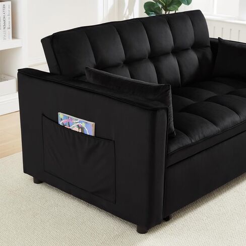 سرير أريكة Loveseat القابل للتحويل للمساحات الصغيرة ، وأريكة السحب 3 في 1 مع تصميم حديث (رمادي) in Saudi Arabia