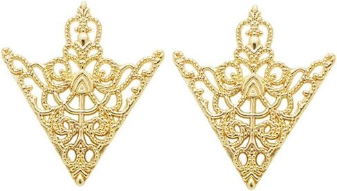 coadipress 2PCS Retro Hollow Triangle Collar Pins Brooch for Men Women Hollow Floral Shirt Suit Clothing Collar Angle Decoration Parts in Saudi Arabia